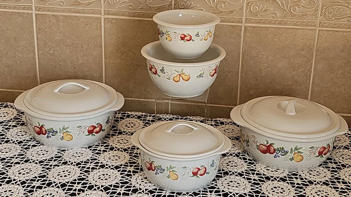 Corelle Coordinates Stoneware Bowl and Casserole Set, 7 Pieces