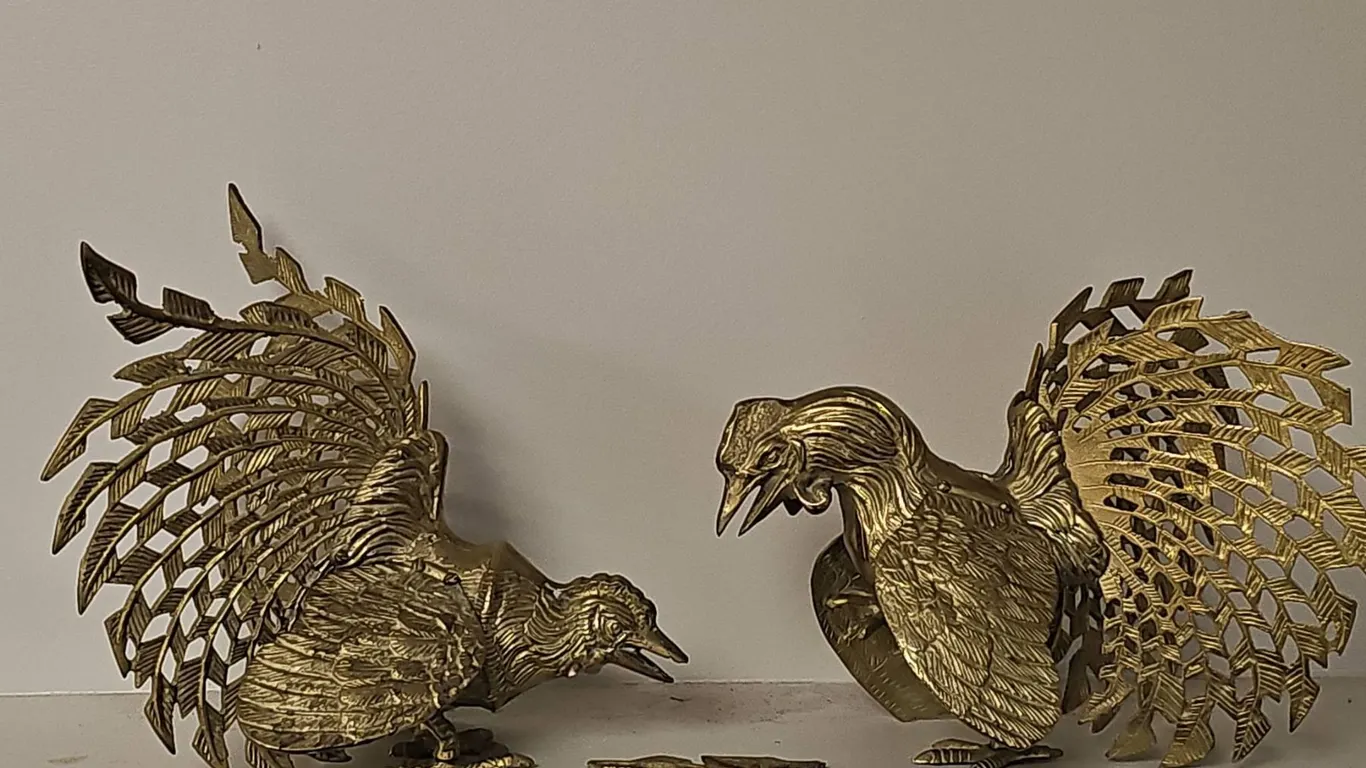 Brass Pheasant Bird Figurines