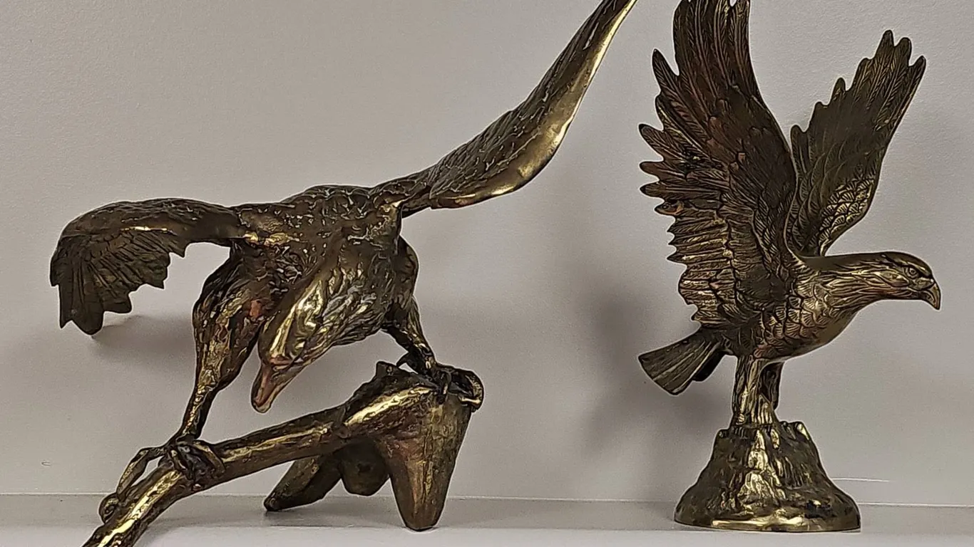 Brass Eagle Figurine Sculptures