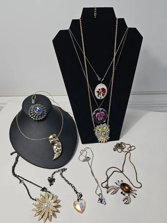 Costume Jewellery Necklaces and Brooches Lot