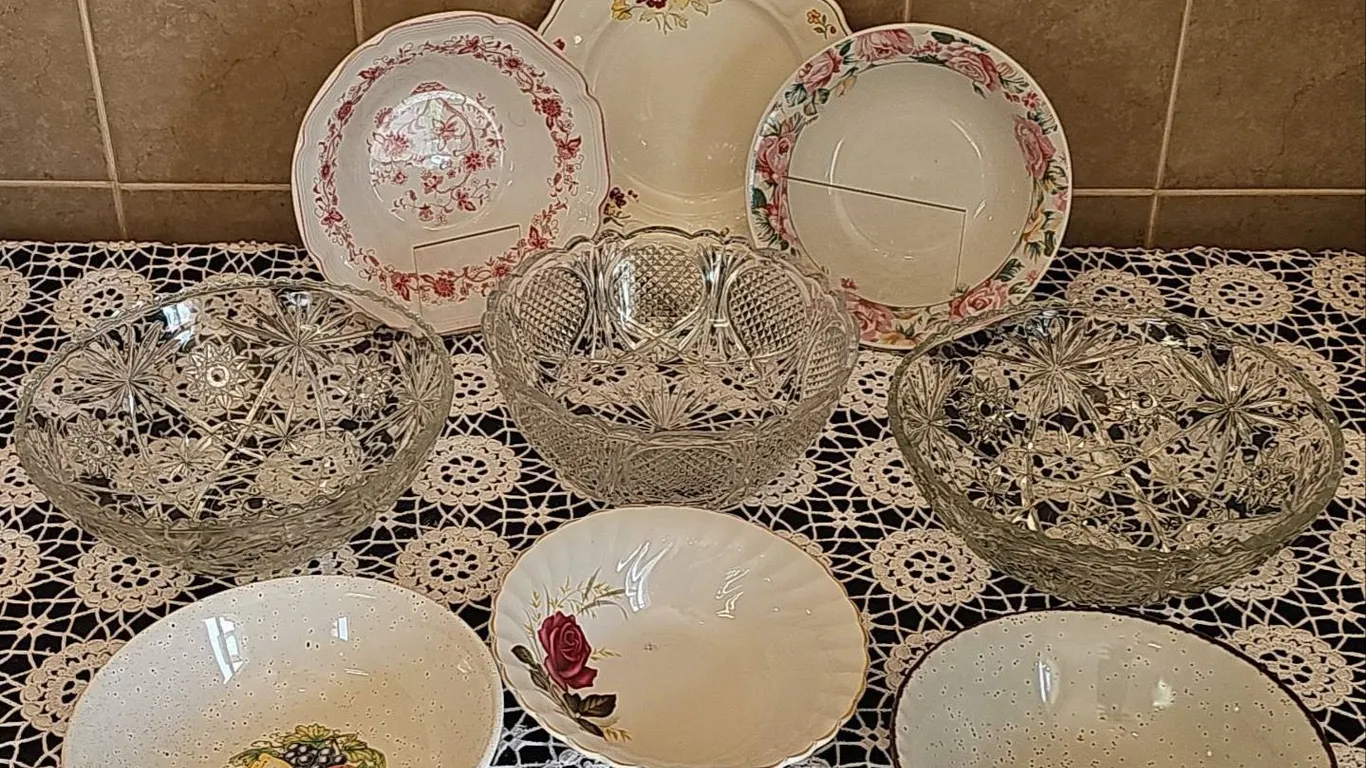 Decorative Ceramic and Glass Serving Bowls