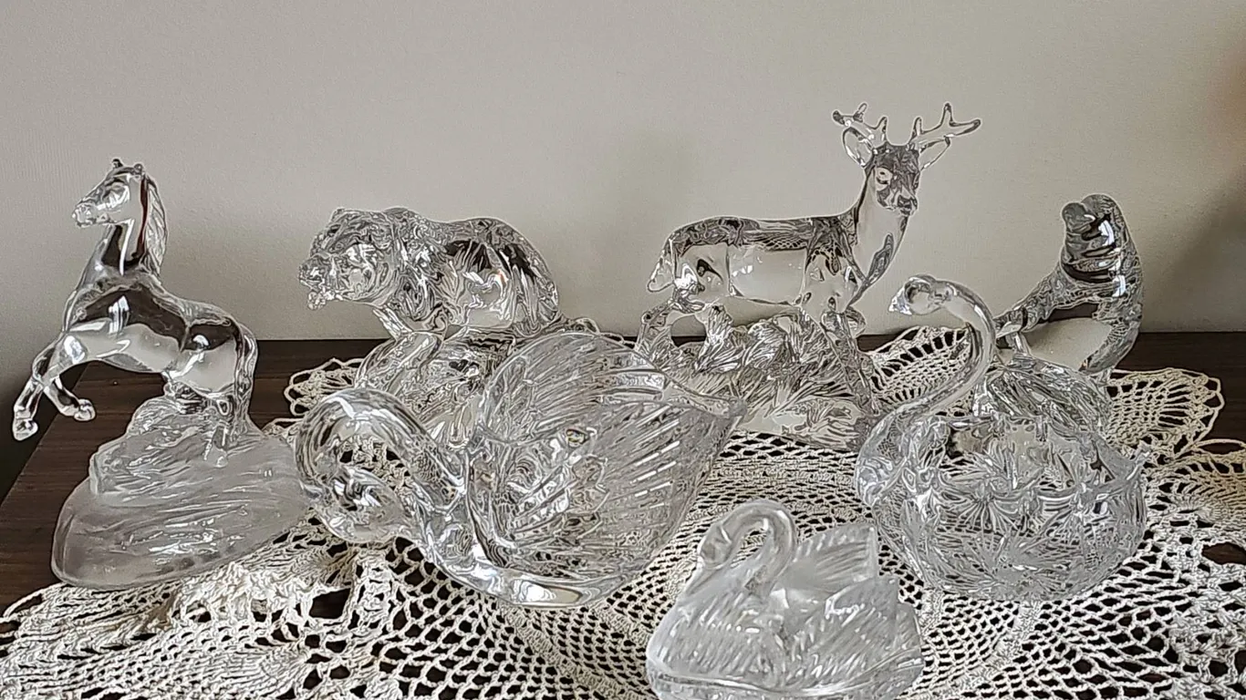 Clear Glass Animal Figurines