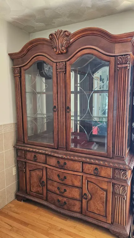 Large Wooden China Cabinet