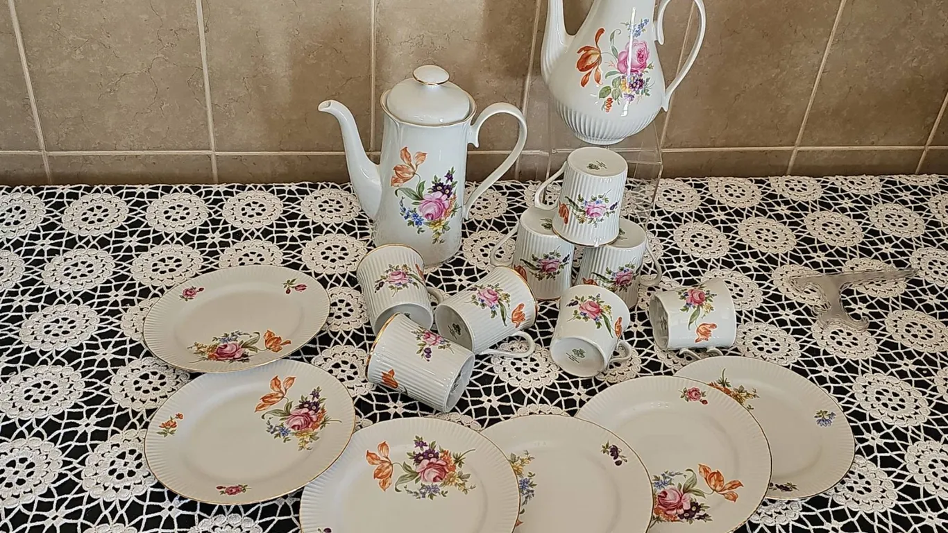Porcelain Tea and Coffee Set, Romania and GDR