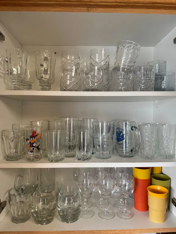 Glassware and Plastic Cups Set