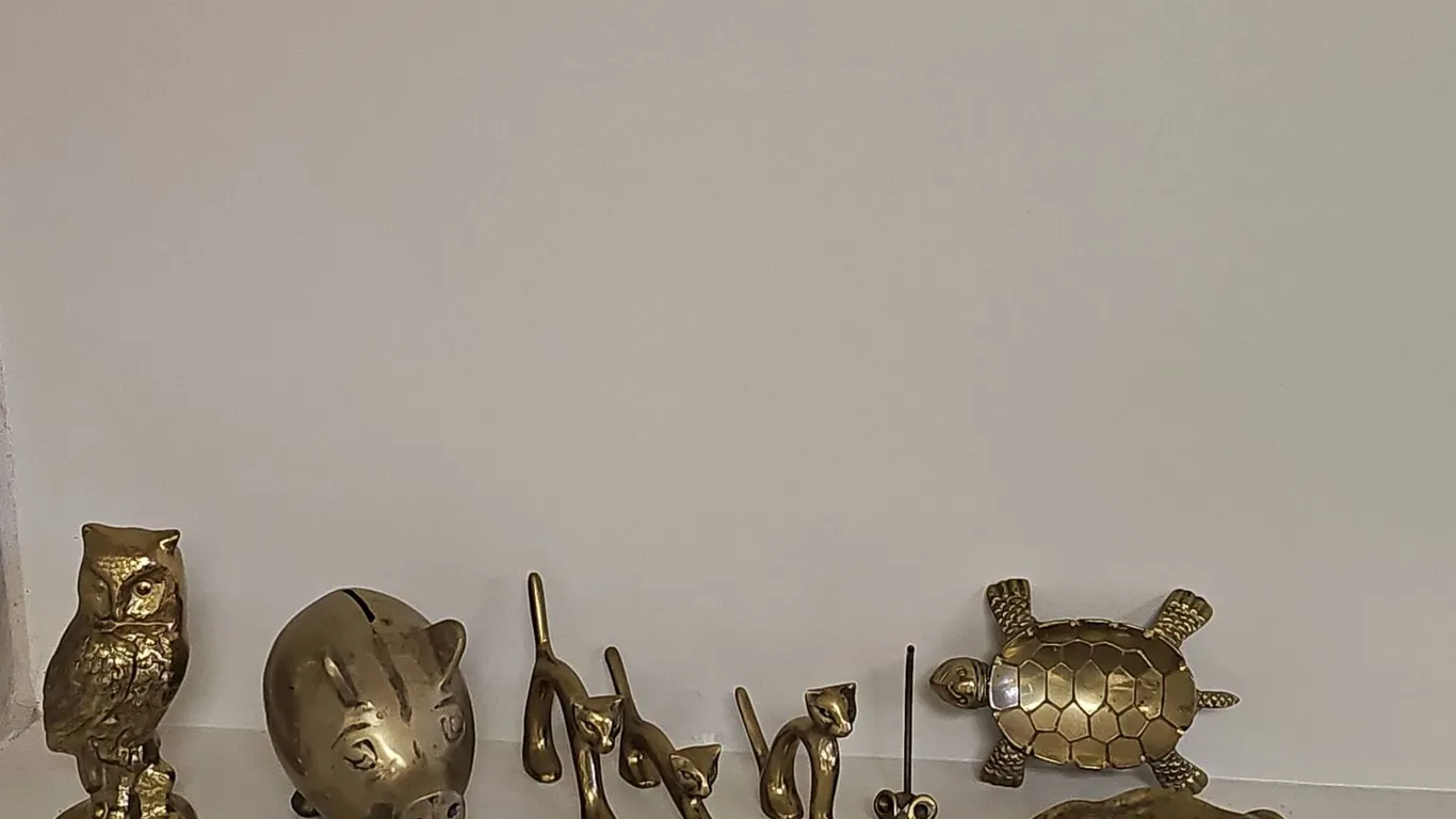 7 Solid Brass Animal Figurines