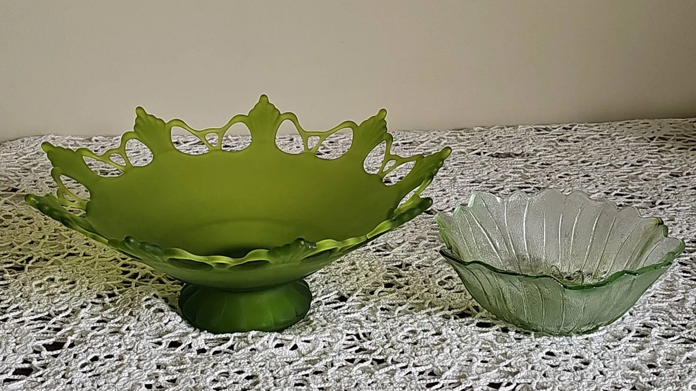 Green Decorative Glass Bowls