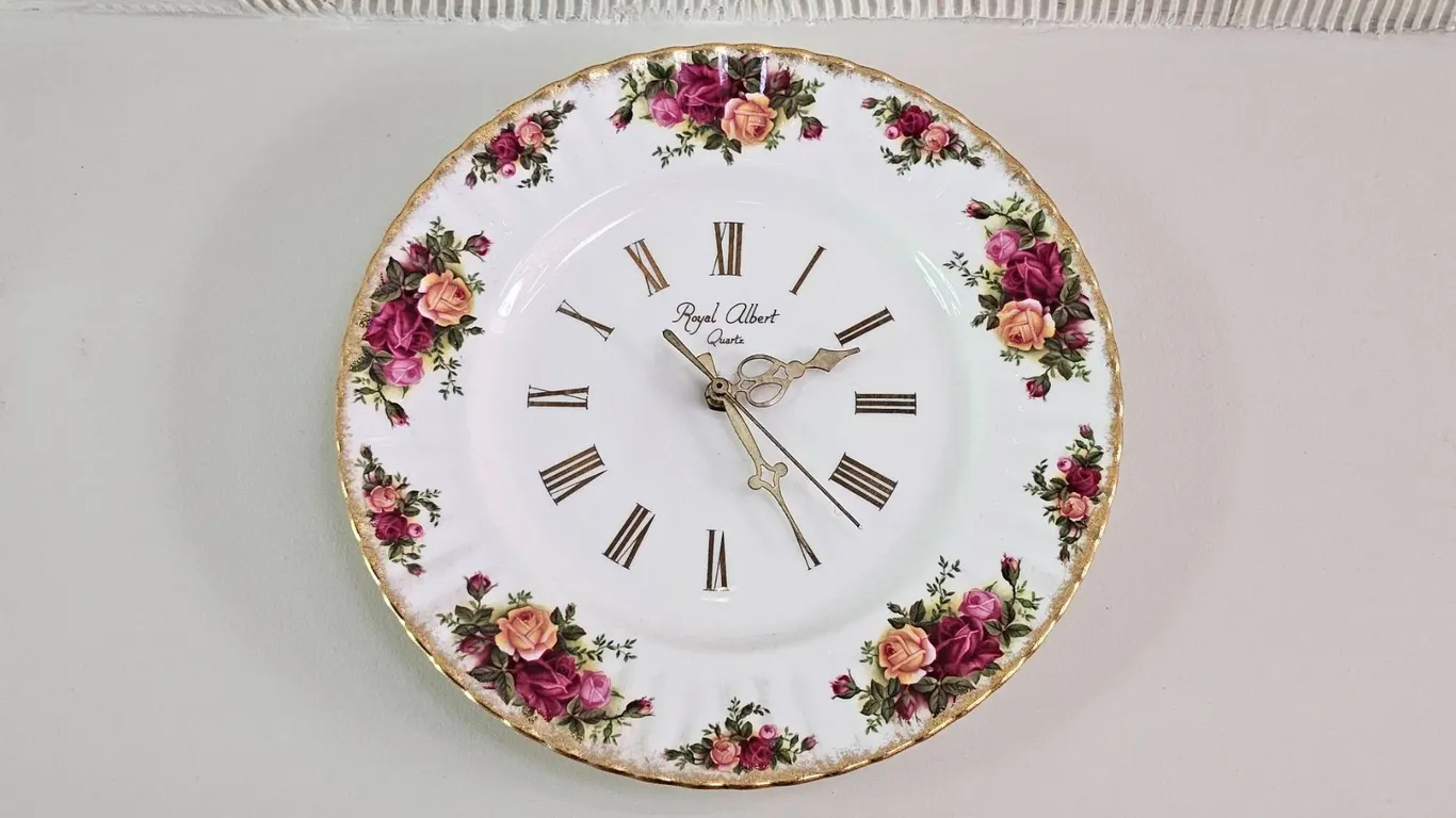 Royal Albert Bone China Floral Wall Clock