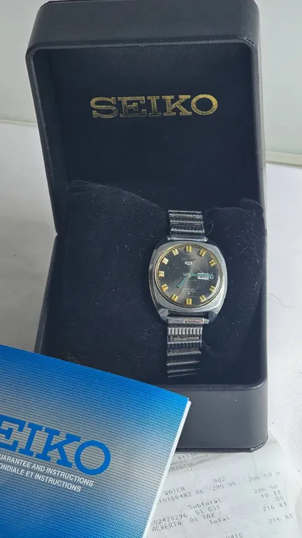 Seiko 5 Automatic Watch with Original Box and Papers