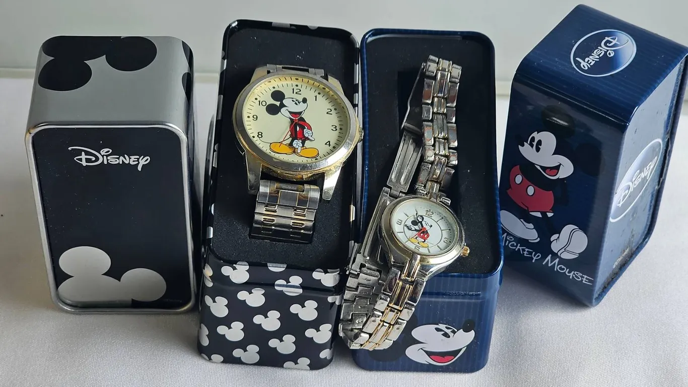 Disney Mickey Mouse Men's and Women's Watches with Original Tins
