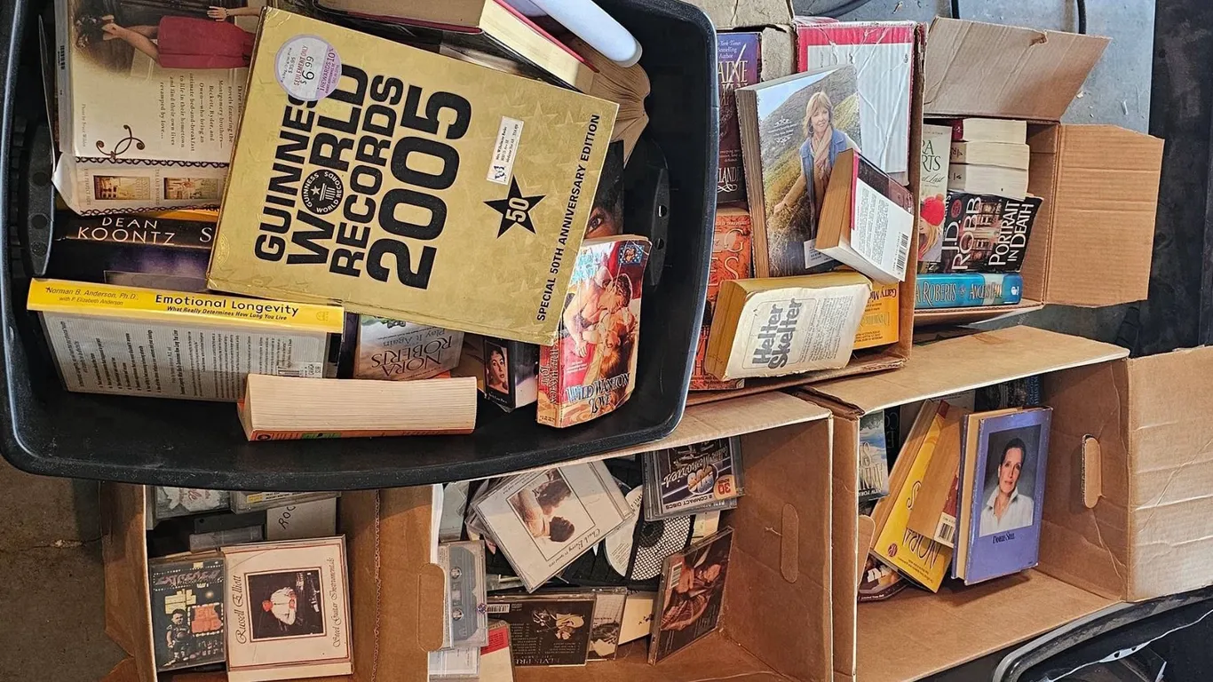 Books, CDs, and Cassette Tapes, VHS, DVDs