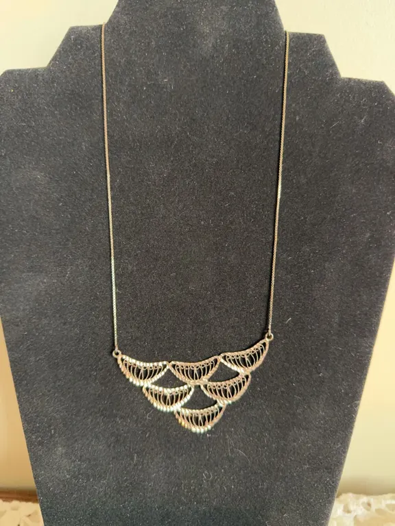 Silver Filigree Necklace, 6.30g