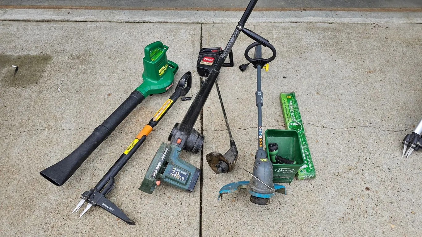 Lawn and Garden Tools Including Weedeater and Toro