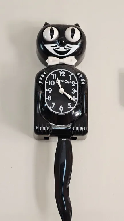 Kit-Cat Klock Black Cat Wall Clock with Moving Eyes and Tail