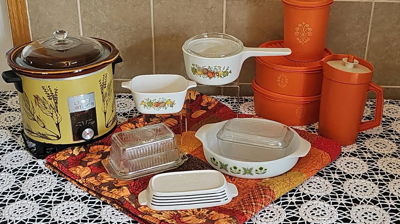 Kitchenware Including CorningWare, Pyrex, Vintage Crock Pot