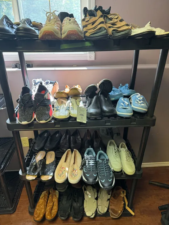 Pairs of Men's and Women's Shoes and Sandals