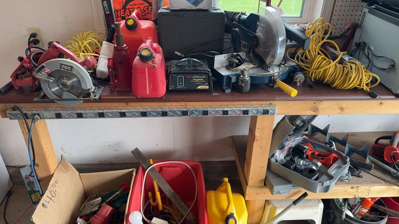 Large Assorted Garage Tool and Equipment Lot