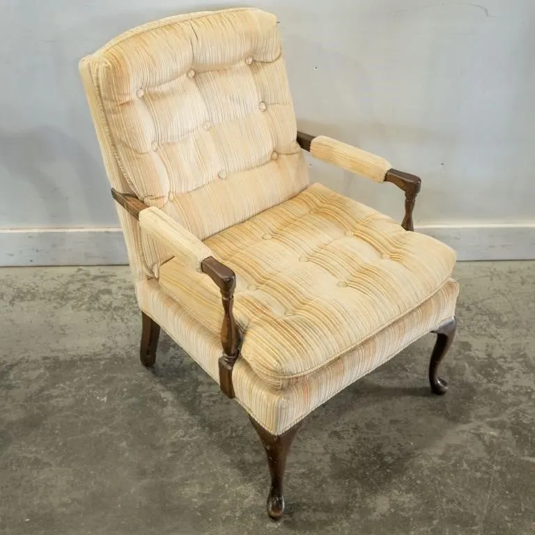 HARDEN FURNITURE TUFTED ACCENT ARMCHAIR CABRIOLE