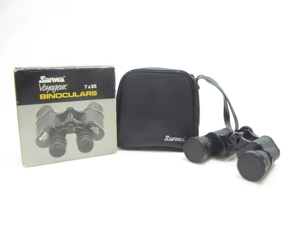 SANWA VOYAGUER 7X35 BINOCULARS W/ CASE & BOX