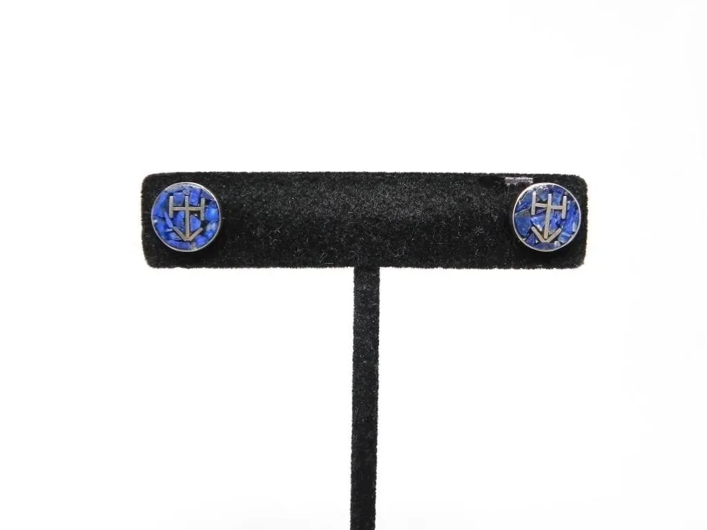 950 SILVER PROTECTION FOR TRIPS RUNE EARRINGS 2.2g