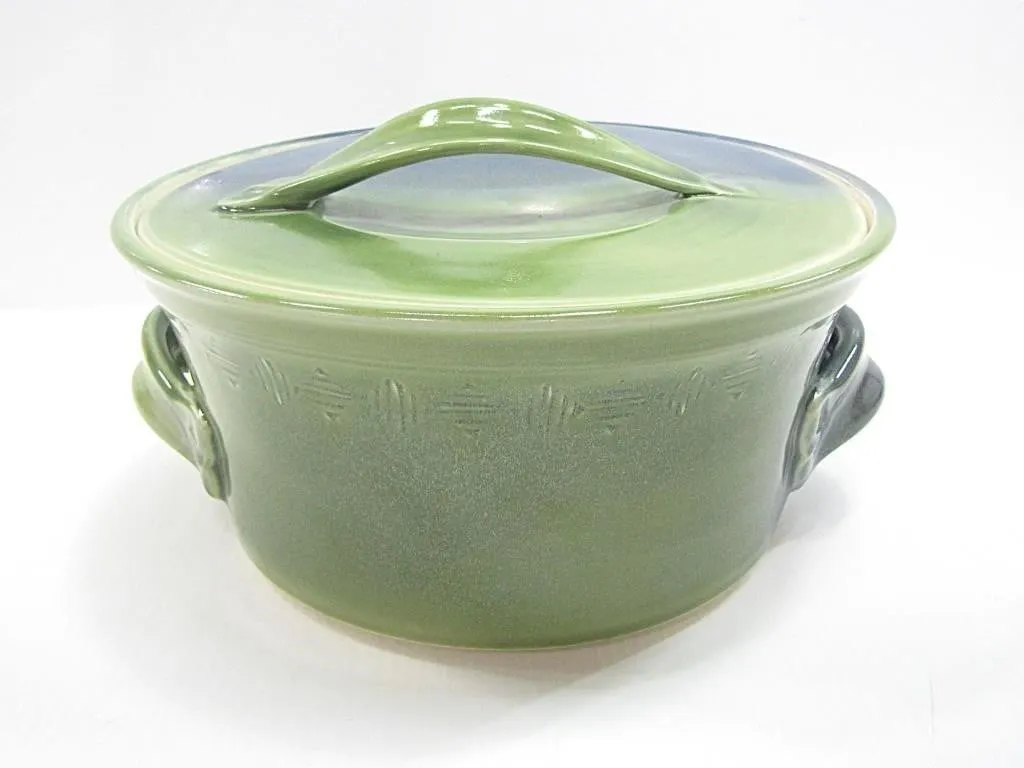 SIGNED JANE SNIDER STUDIO POTTERY CASSEROLE DISH