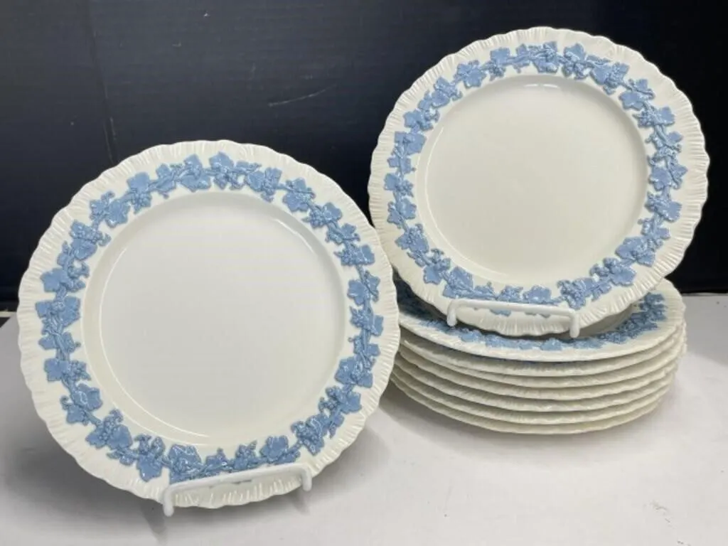 Wedgwood Embossed Queensware 9 " Plates