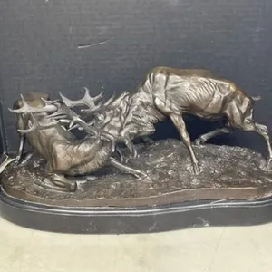 Sculpture Depicting Stags in Combat,