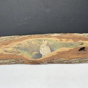 Lynn Norris Artwork on Live Edge Wood, 7x20 "