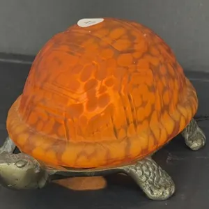 Turtle Light with Amber Glass Shell