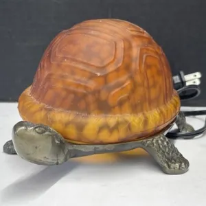 Turtle Light with Amber Glass Shell