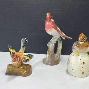 Porcelian Bird Figures & Bell - Spode, Crown