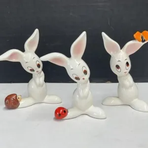 3 Vintage Goebel Rabbit Figurines, 3.5 "