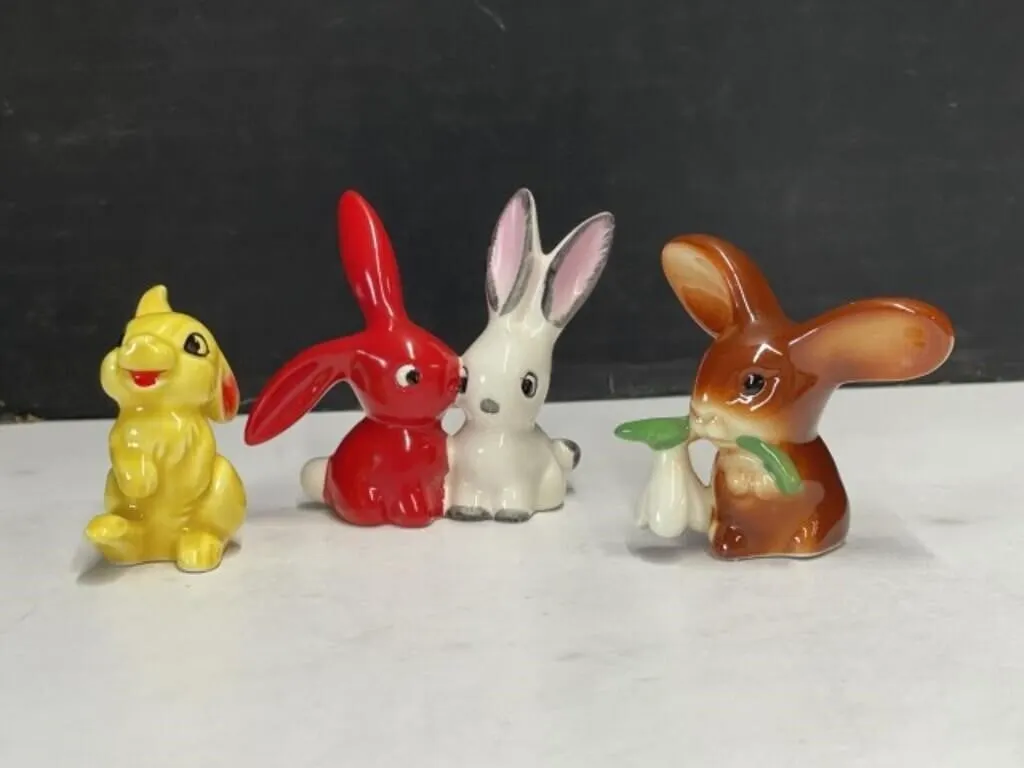 Vintage Goebel Rabbit Figurines, 2.5 " tall