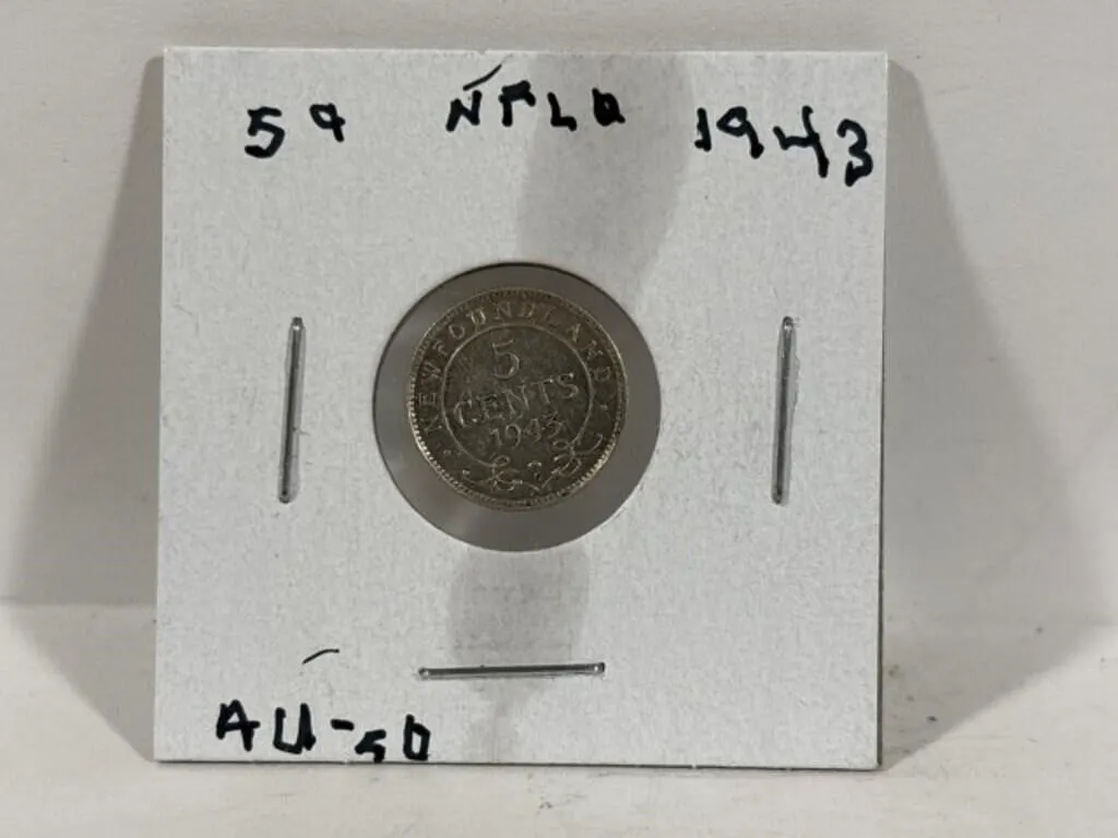 1943 NFLD 5 Cent Coin