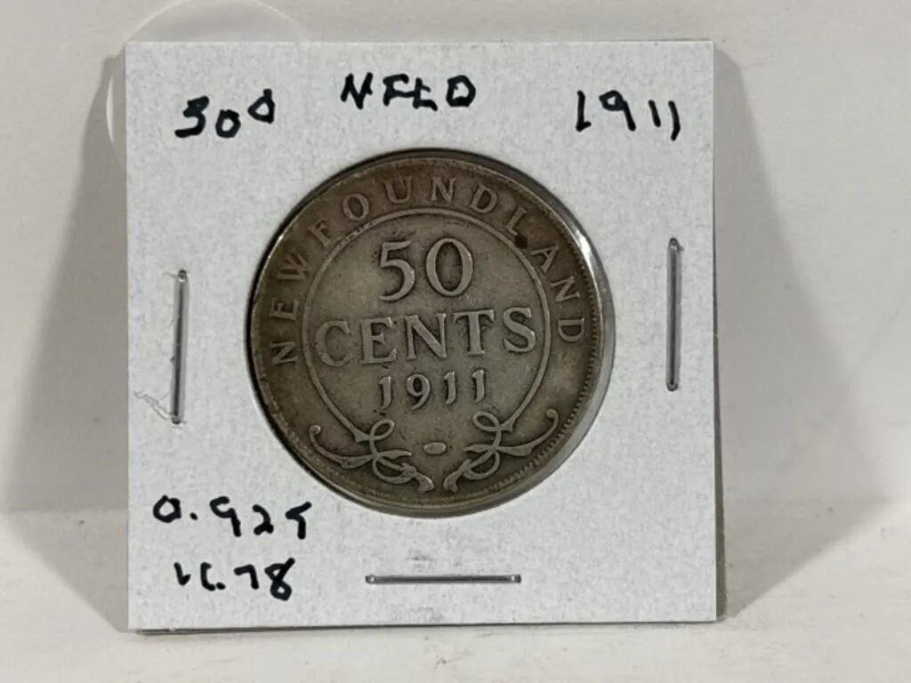 1911 Nfld Silver 50 Cents