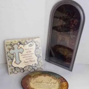 3 Christian Religious Home Wall/Tabletop Decor