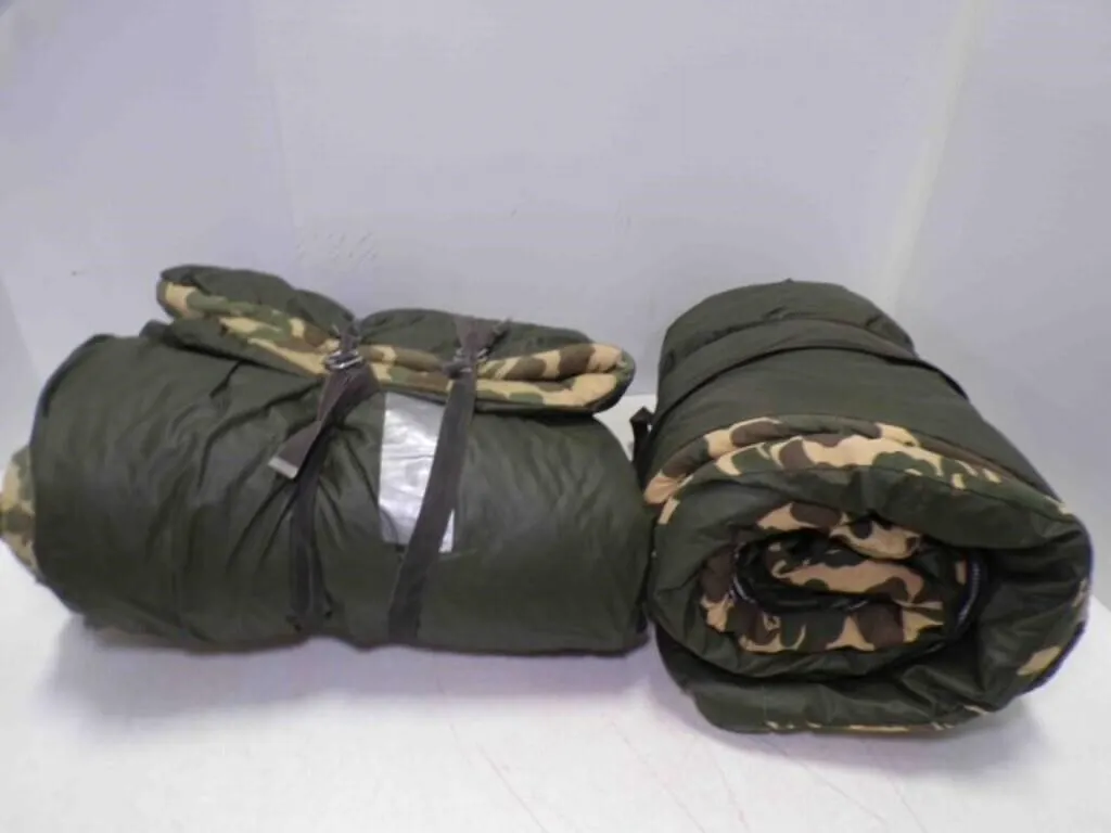 2 Camo Camping Sleeping Bags (1 Has Duct Tape)