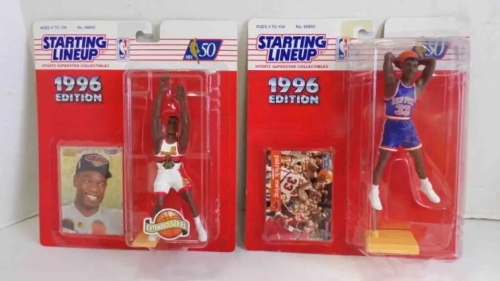 2 1996 Kenner Starting Lineup NBA Action Figures