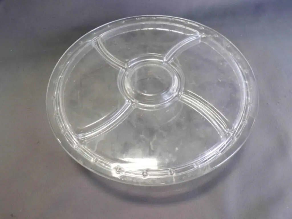 Clear Glass Pedestal Cake Plate/ Divided Appetizer