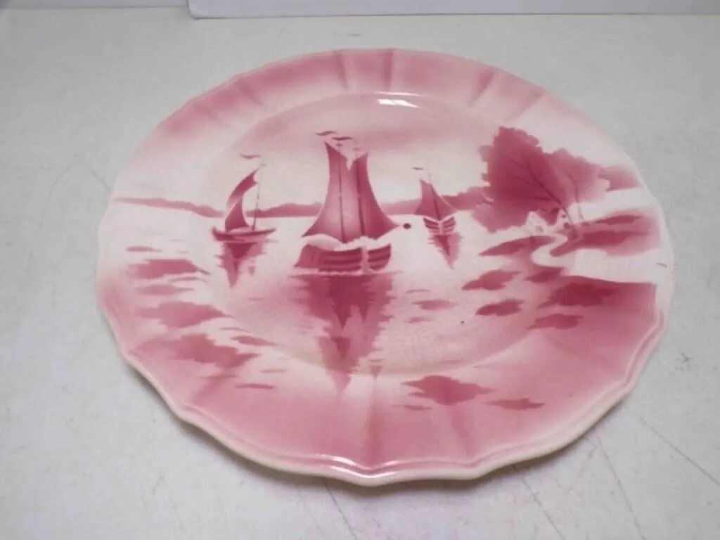 Vintage 14" Moriyama Hand Painted Nautical Design