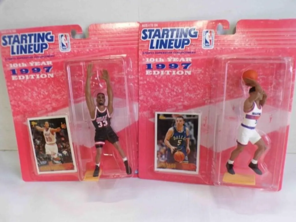 2 1997 Starting Lineup NBA Basketball Figurines