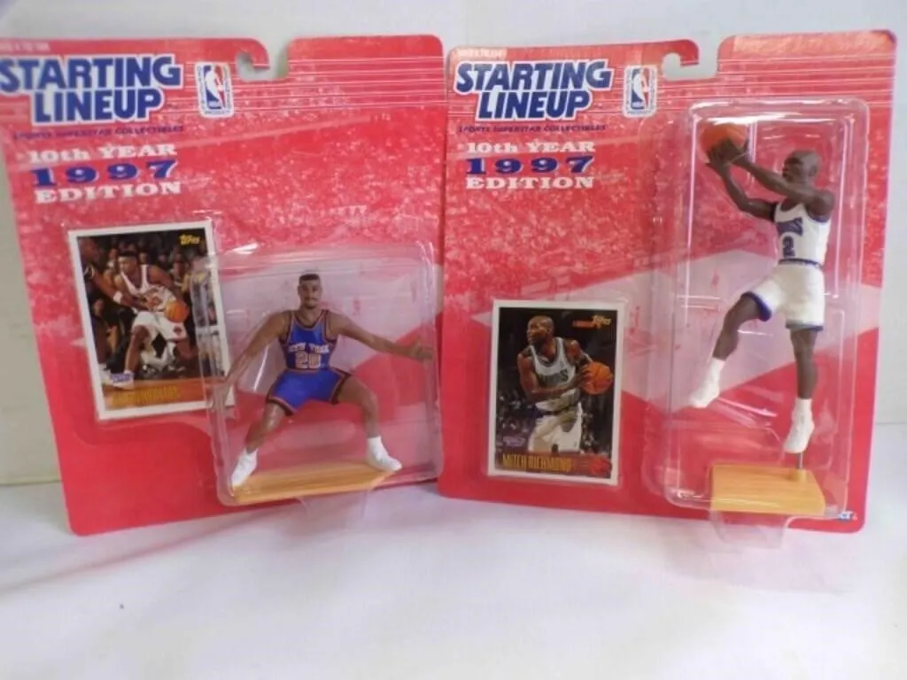 2 1997 Starting Lineup NBA Basketball Figurines