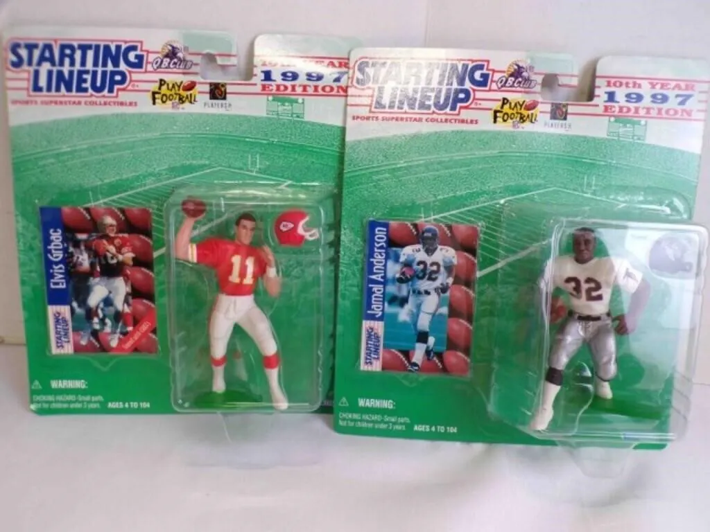 2 1997 Starting Lineup NFL Football Figurines w/