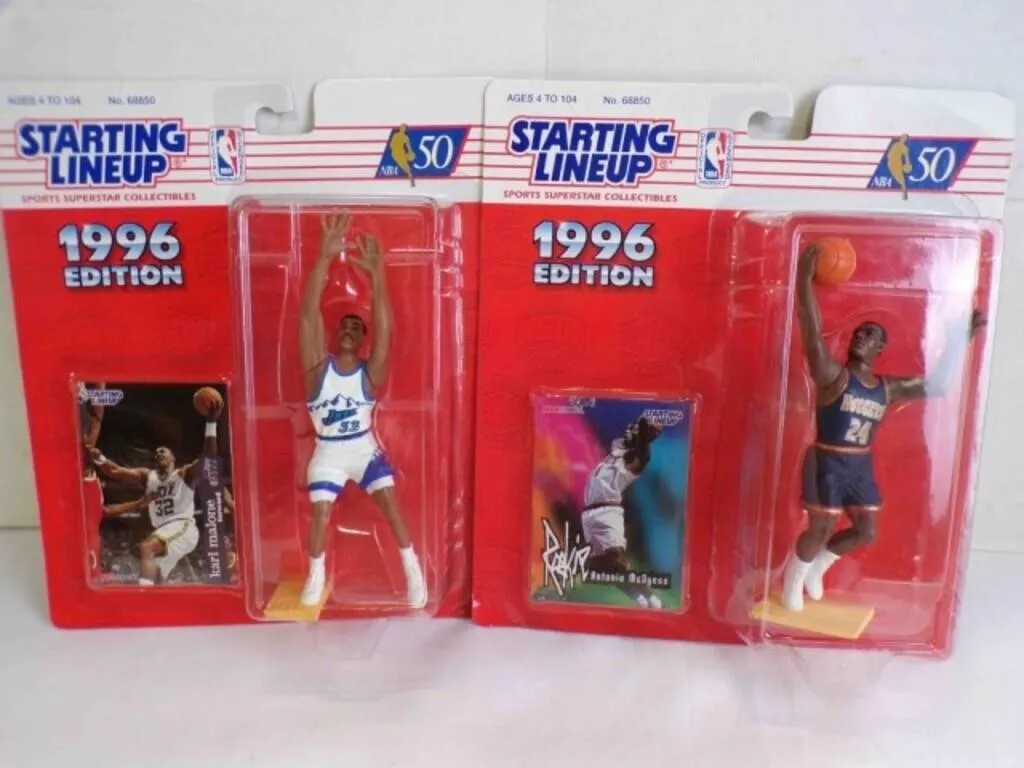 2 1996 Starting Lineup NBA Basketball Figurines