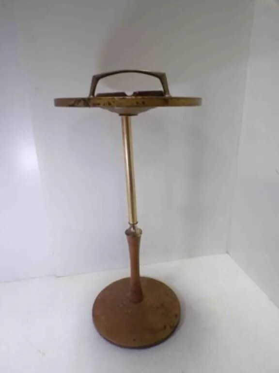 Vintage Floor Standing Ashtray Ft. Weighted Round
