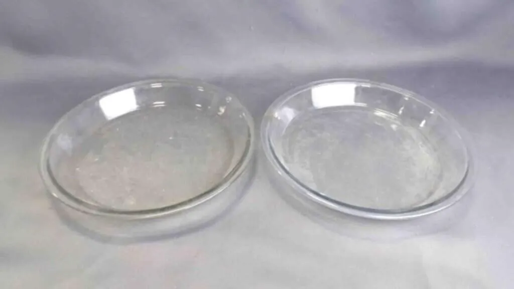 2 Vintage Clear 9-Inch Glass Pie Pans/Plates