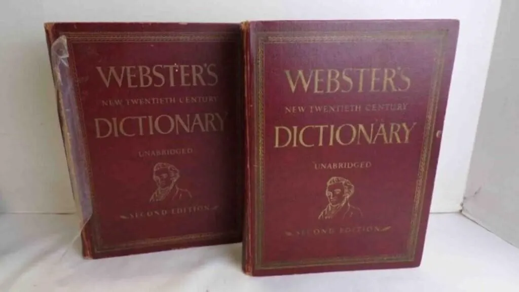 2 Large Hardcover Webster's Dictionary I & II