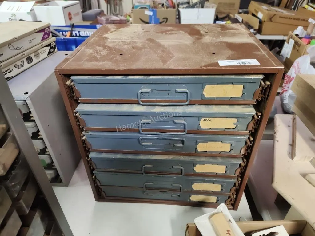 Hardware organizer with contents
