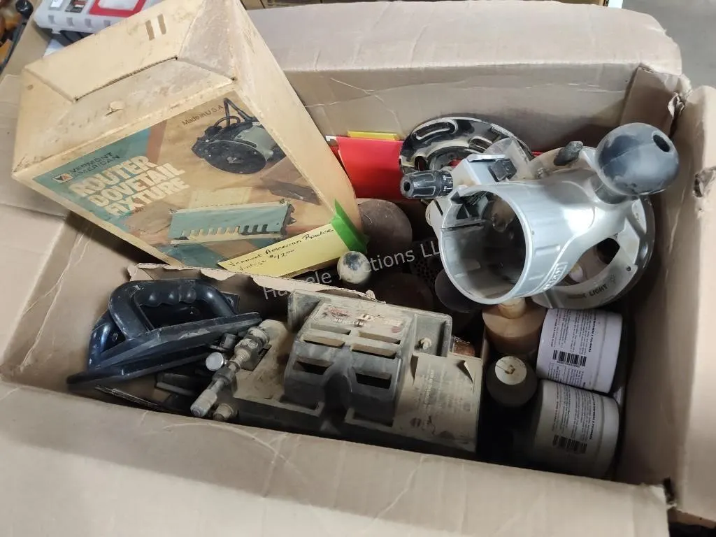 Biskit system, dovetail fixture, assorted items