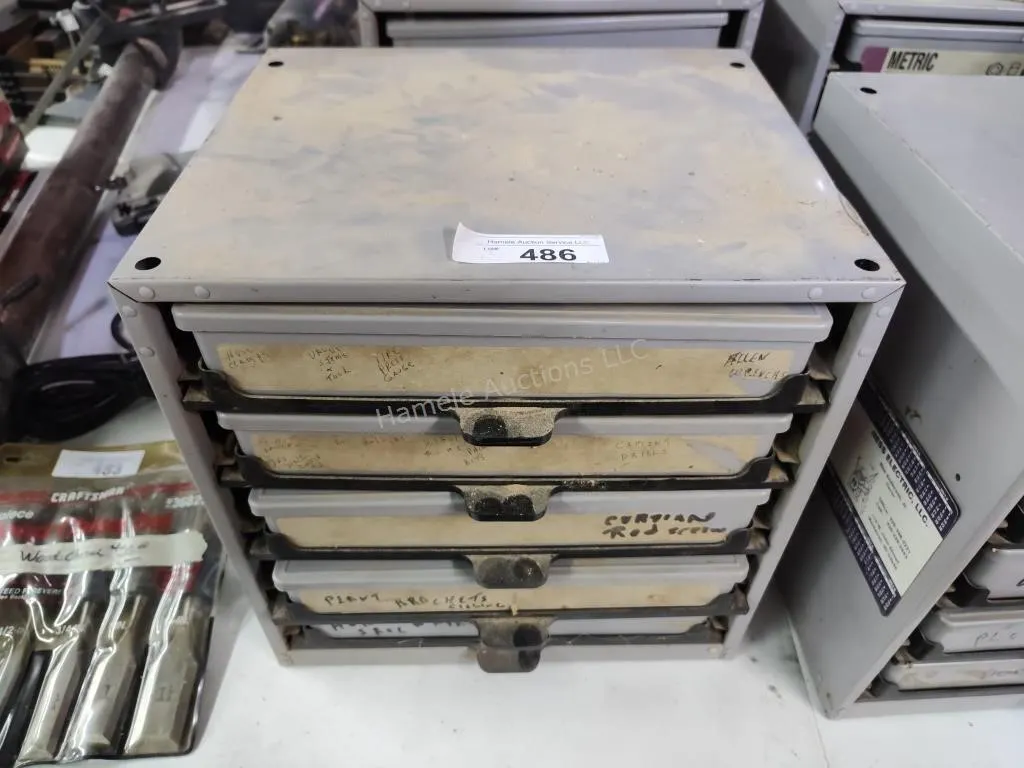 Hardware organizer with contents